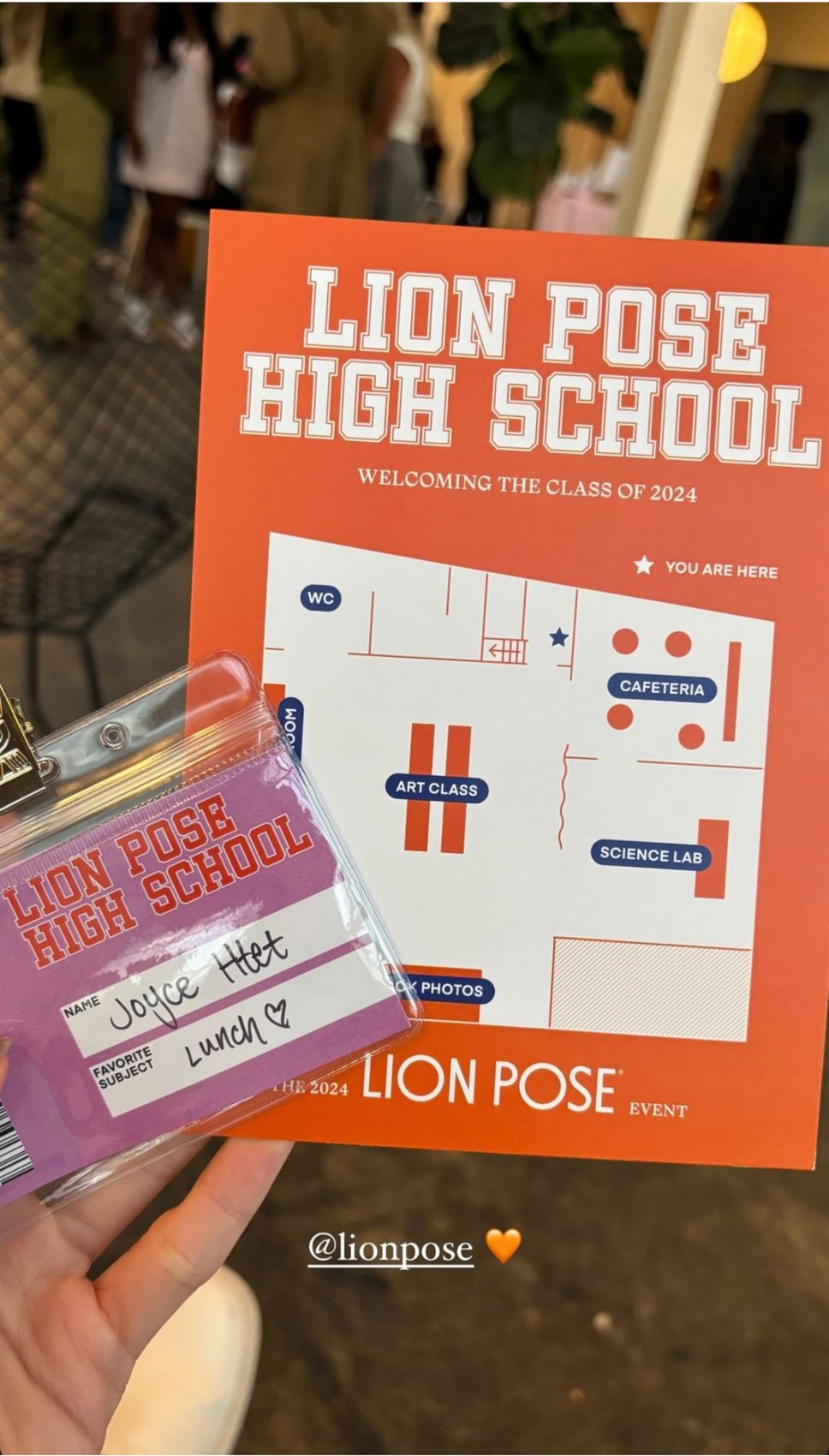 Lion Pose High School pep talk flyer
