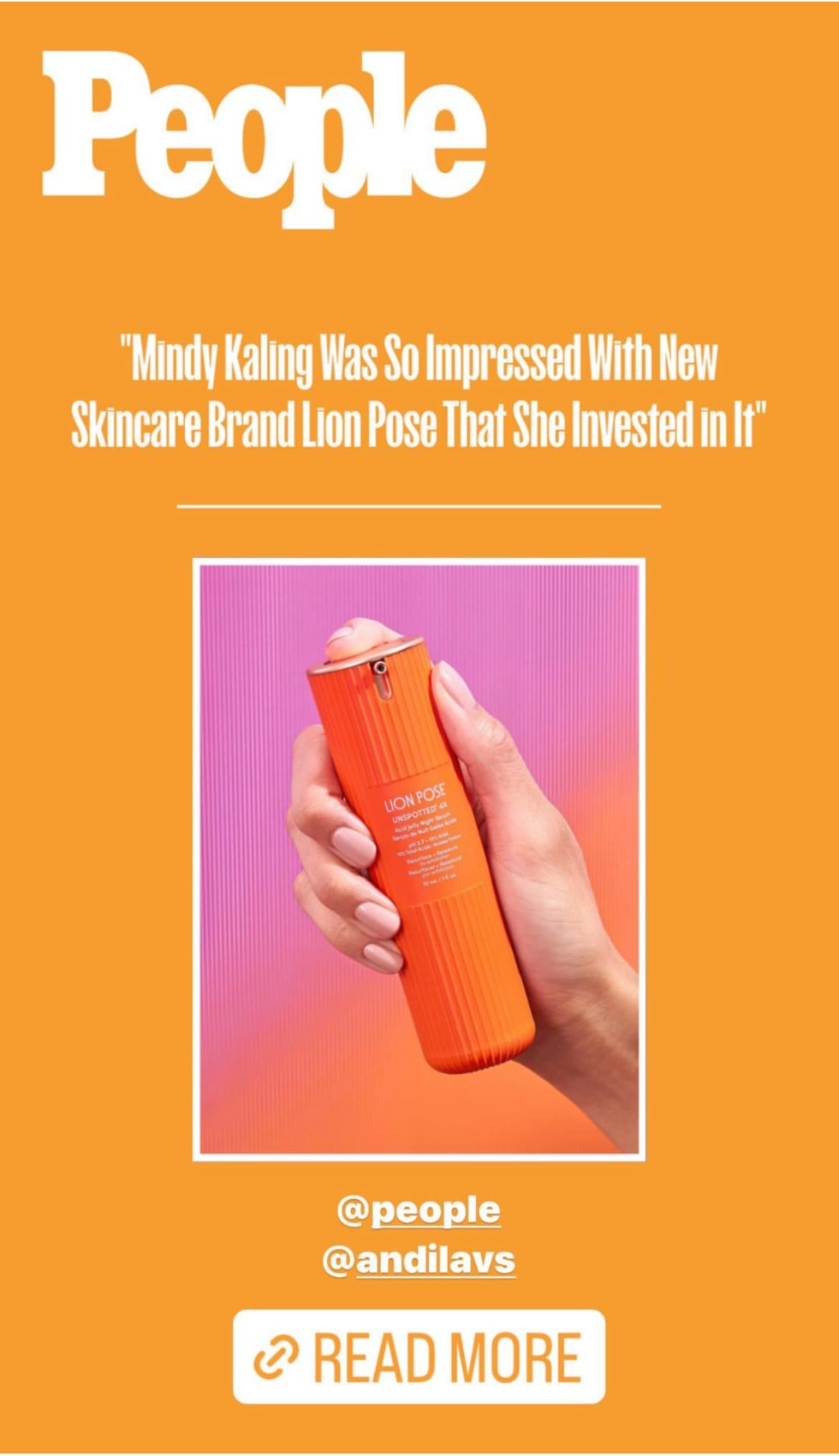 People — Mindy Kaling was so impressed she invested