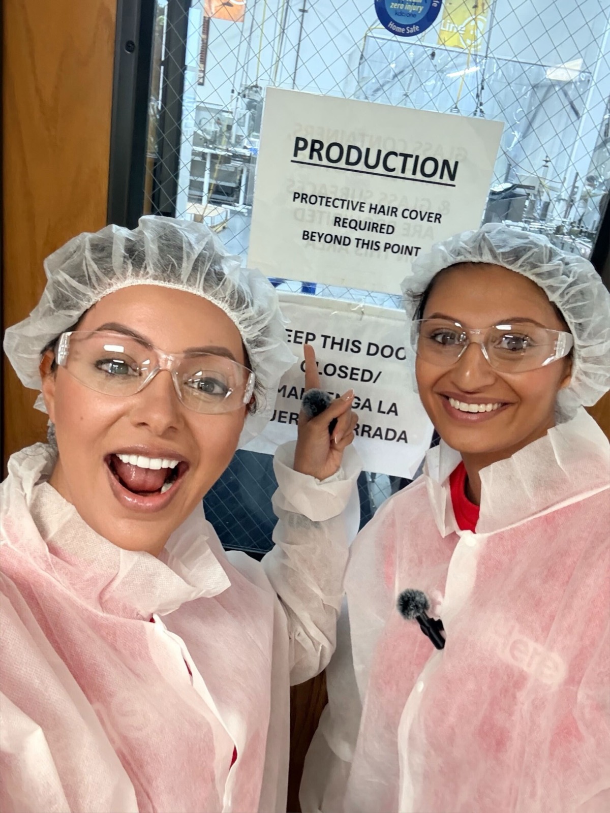 Founders in hairnets on the production floor